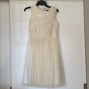 Andrianna Papell creme tulle dress
